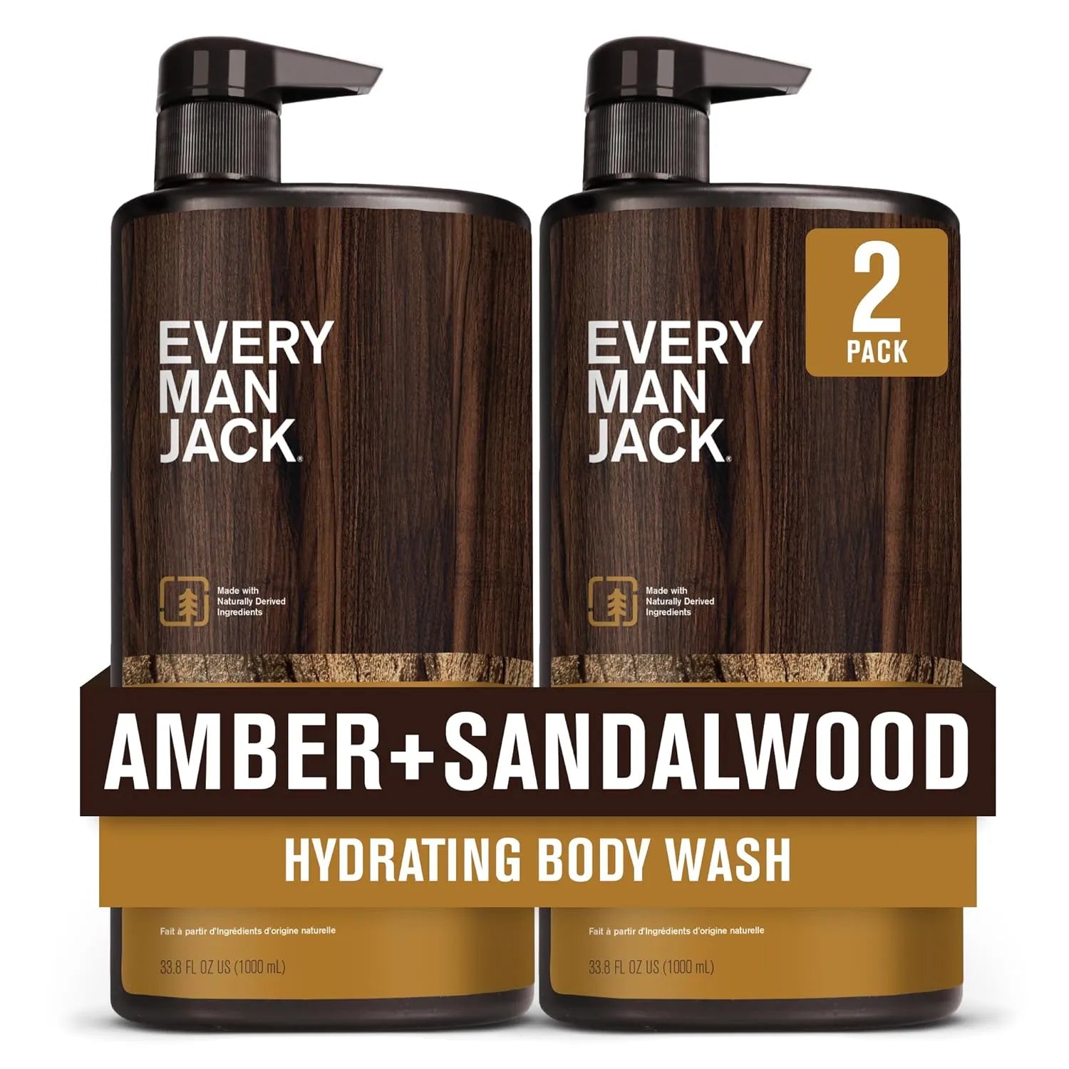 Every Man Jack Nourishing Amber + Sandalwood Mens Body Wash