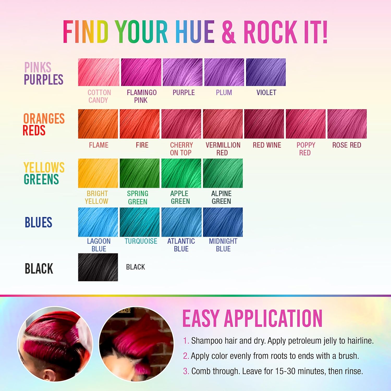 Punky Flamingo Pink Semi Permanent Hair Color