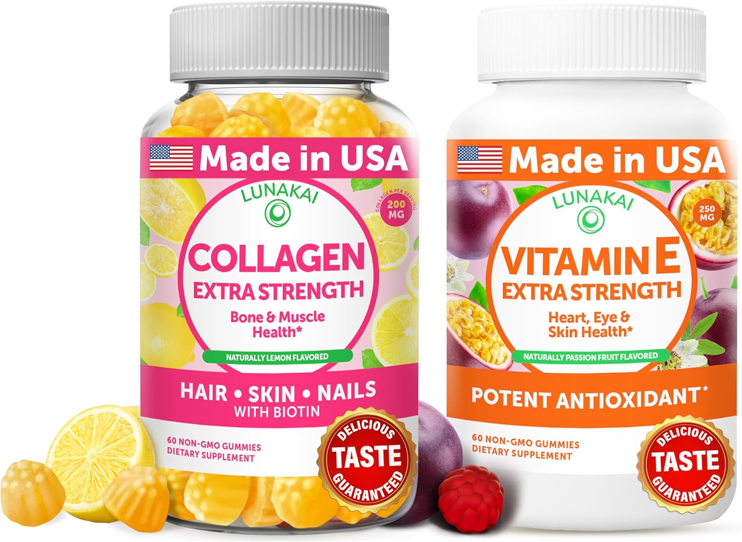 Lunakai Collagen and Vitamin E Gummies Bundle