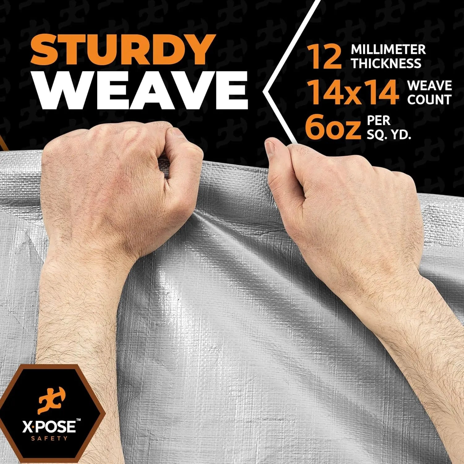 Heavy Duty Silver Poly Tarp 100' X 100'