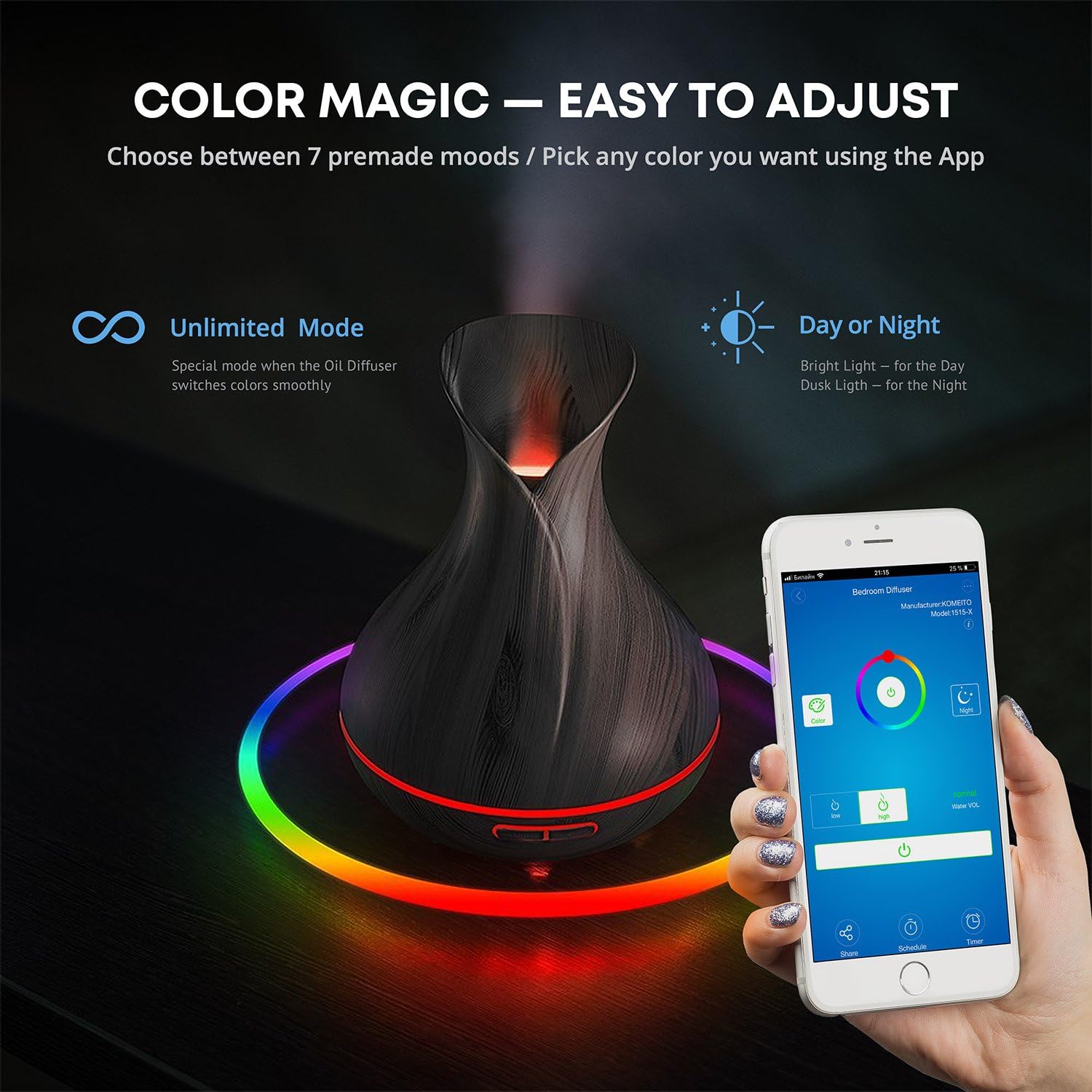 Sierra Modern Home Aromatherapy Diffuser - Thumbnail 2