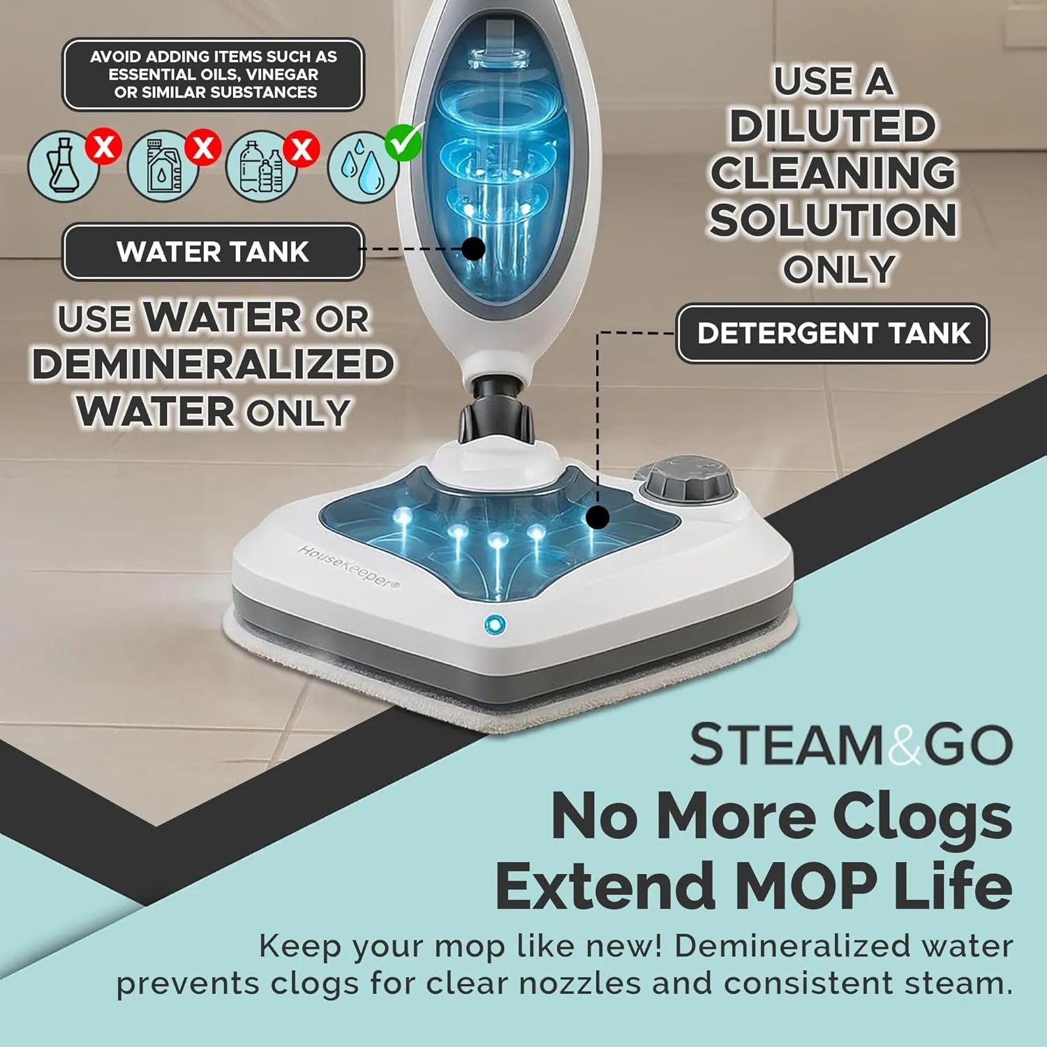 Steam & Go 10-in-1 Multi-Surface Steam Mop