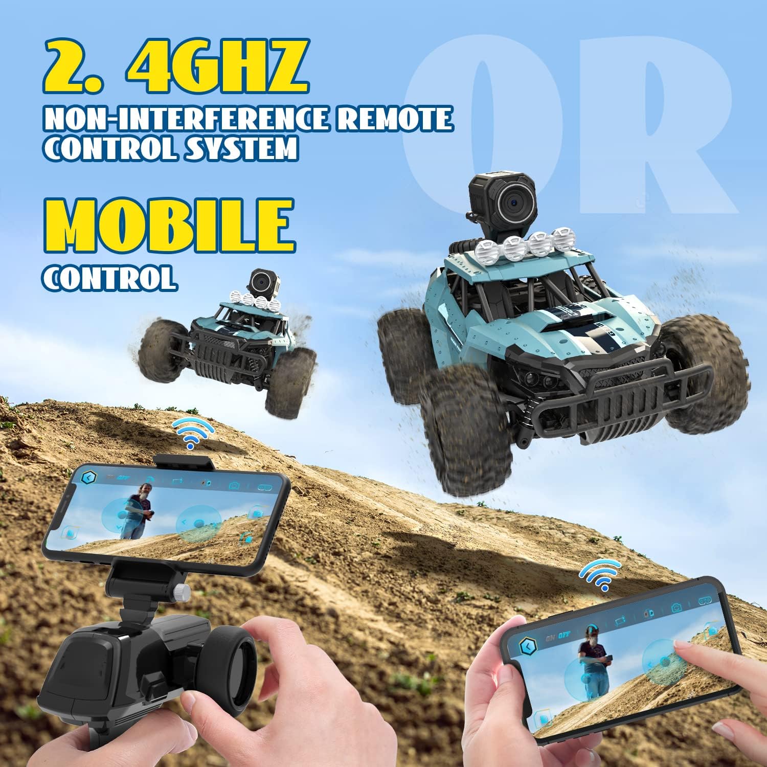 DEERC RC Cars DE36W Remote Control Car with 1080P HD FPV Camera
