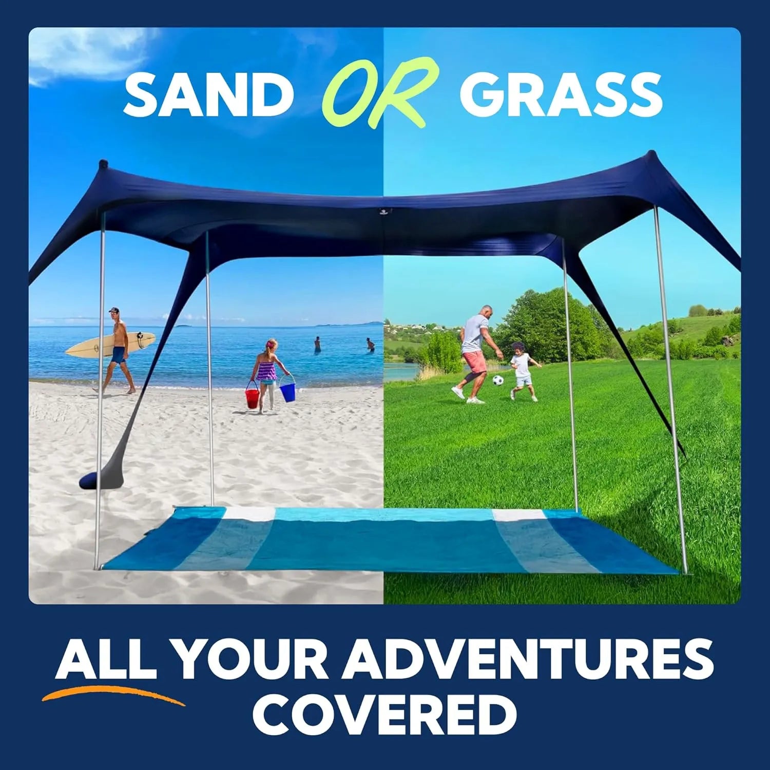 SUN NINJA Beach Tent Sun Shelter