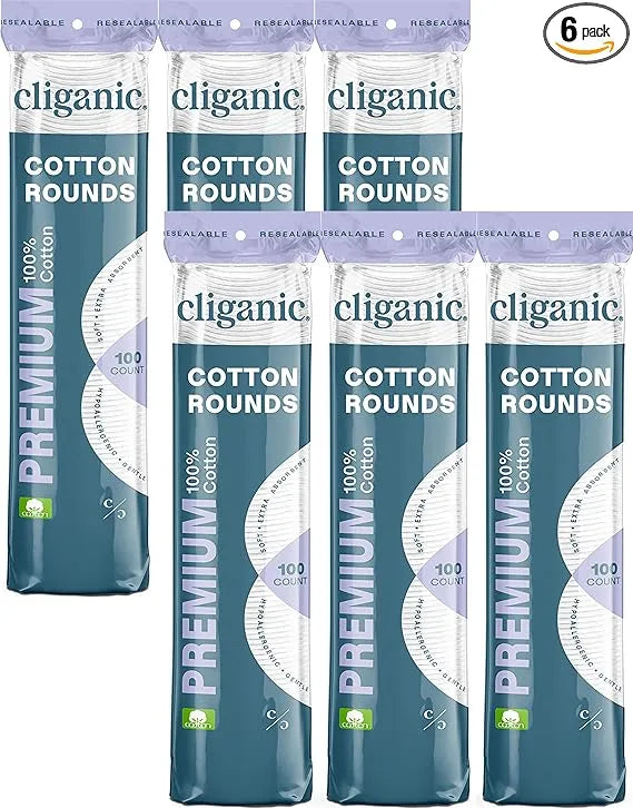 Cliganic Premium Cotton Rounds for Face