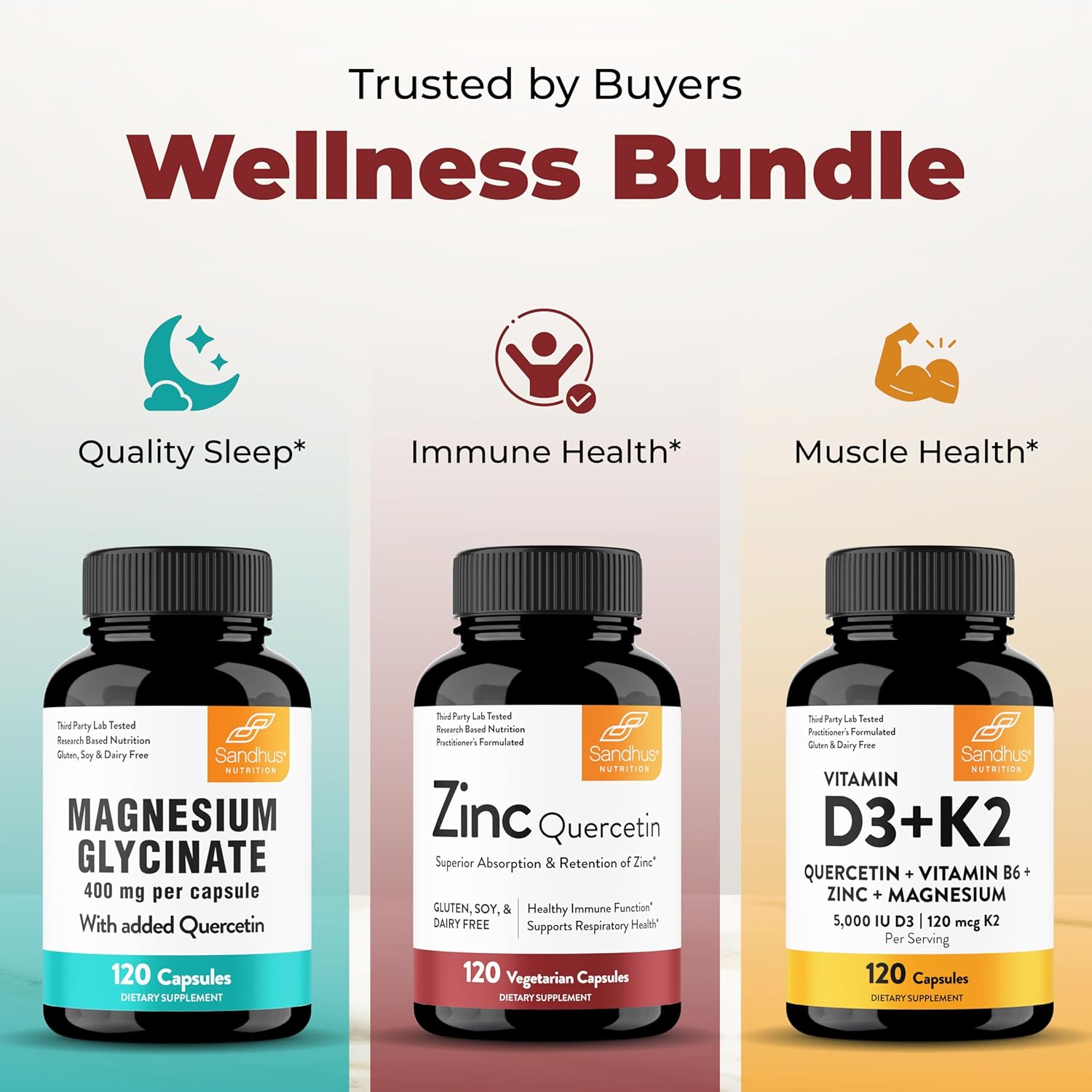 Sandhu's Zinc Quercetin 120 Vegetarian Capsules