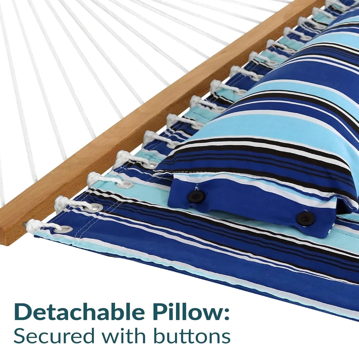 Sunnydaze Quilted Outdoor Hammock with Spreader Bars