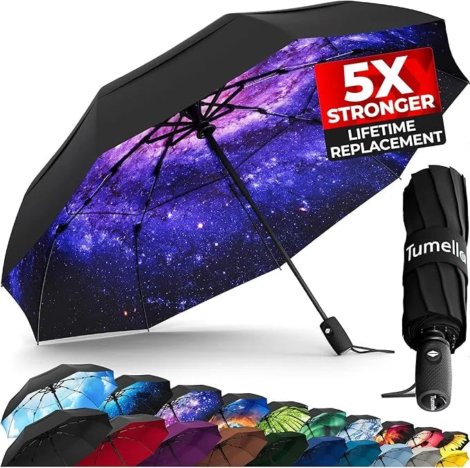 TUMELLA Strongest Windproof Travel Umbrella