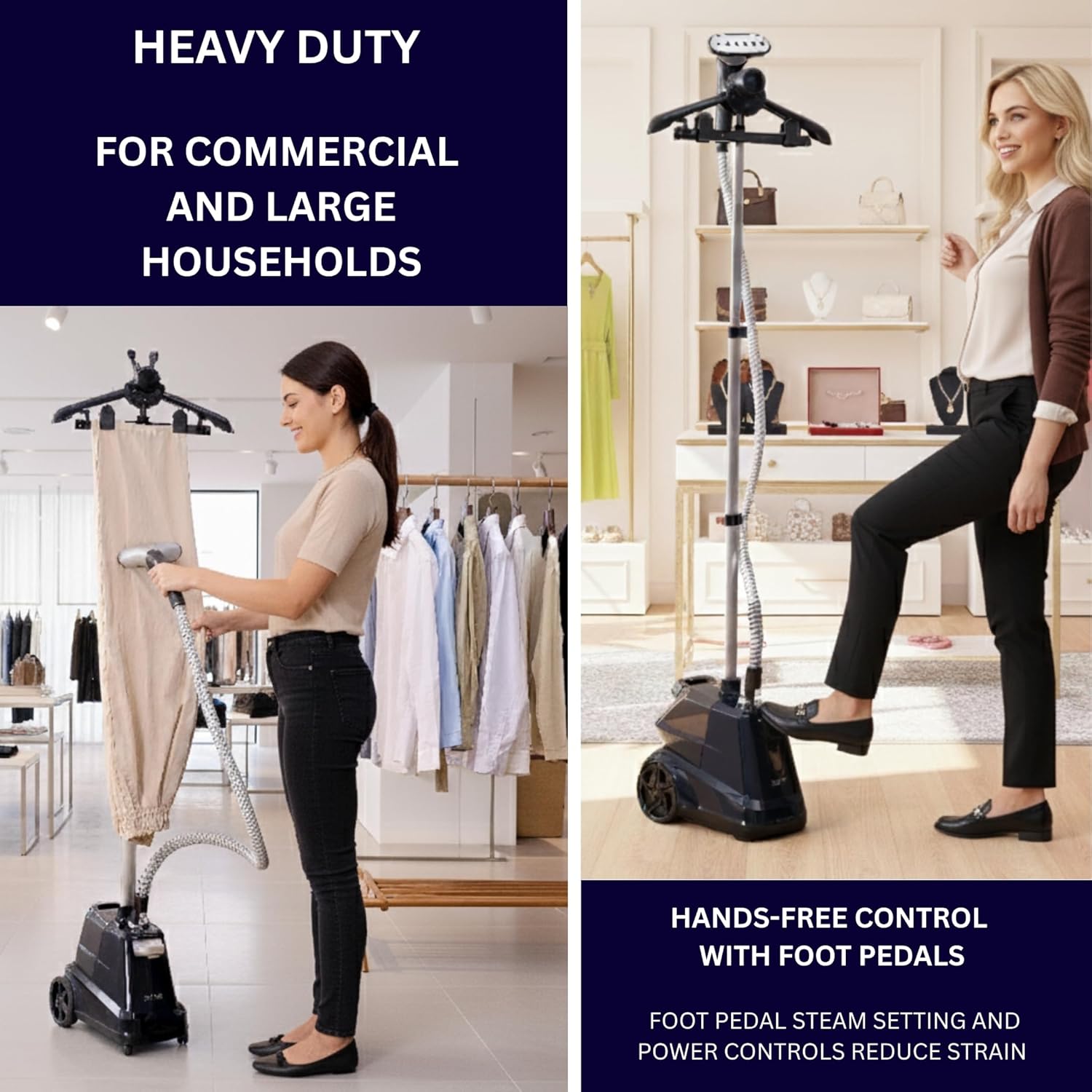 SALAV® Heavy Duty Smart Auto Shut-off Commercial Full-Size Garment Steamer