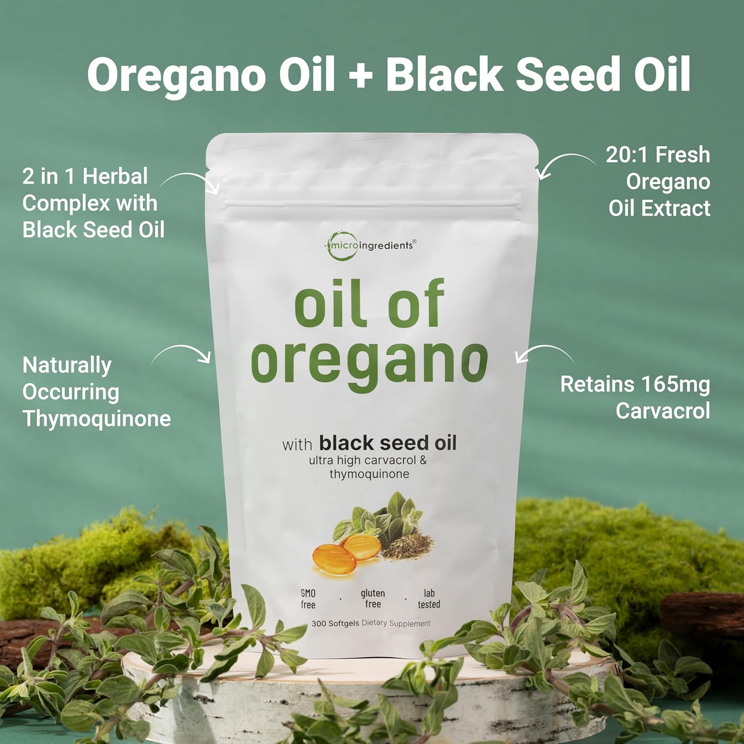 Micro Ingredients Oil of Oregano Softgels