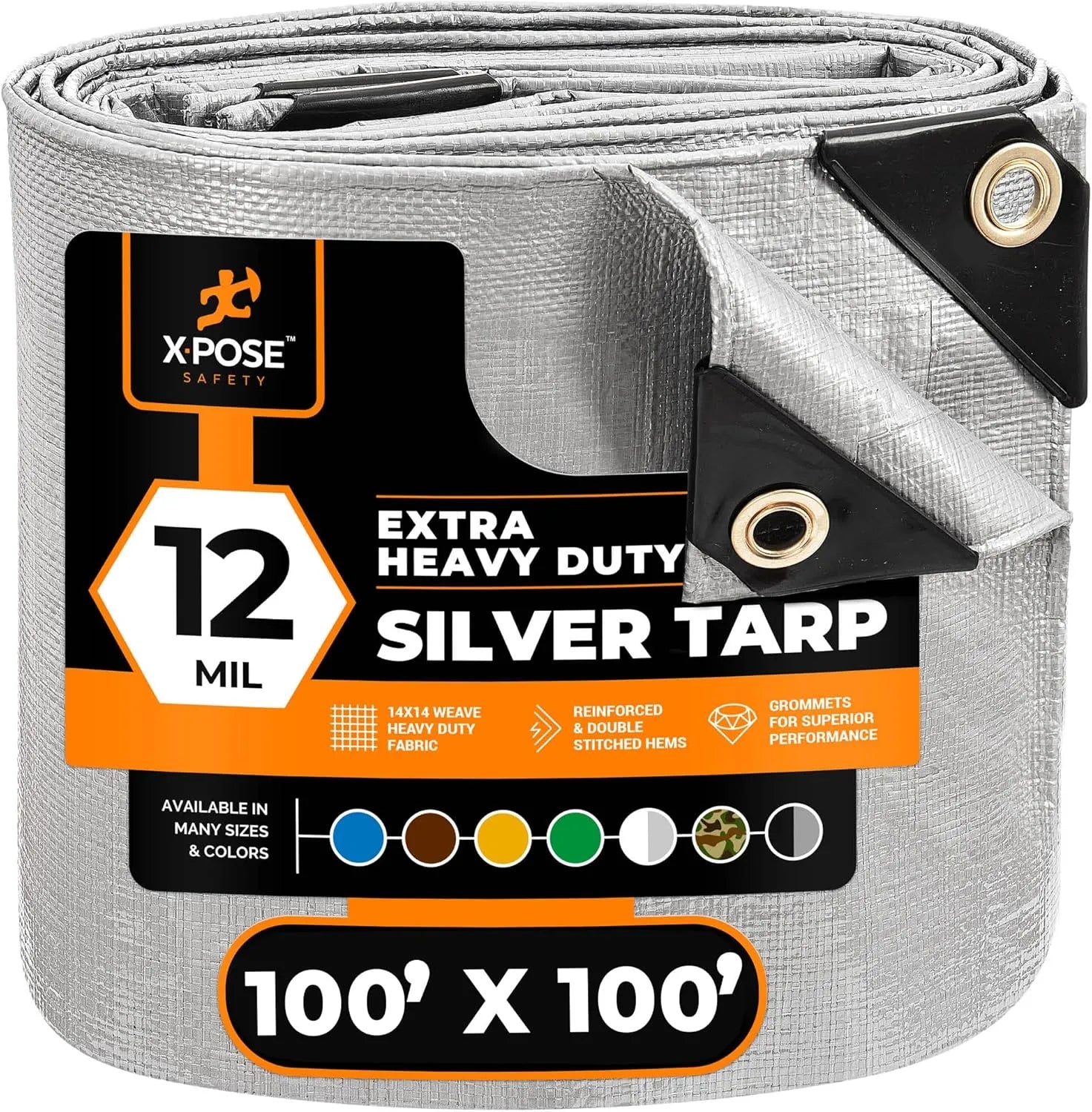 Heavy Duty Silver Poly Tarp 100' X 100'