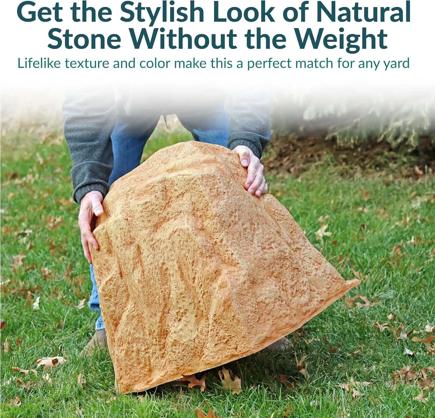 Sunnydaze 21.5” H Polyresin Faux Landscape Rock Cover