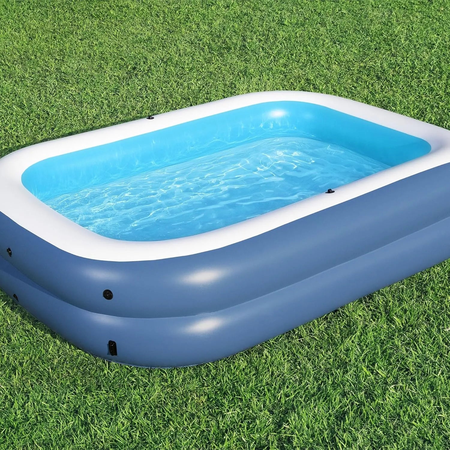 H2OGO! 8 Foot 4 Inch x 70 Inch Summer Bliss Shaded Inflatable Family Pool for Kids