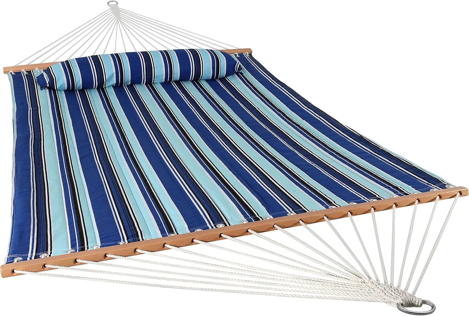 Sunnydaze Quilted Outdoor Hammock with Spreader Bars