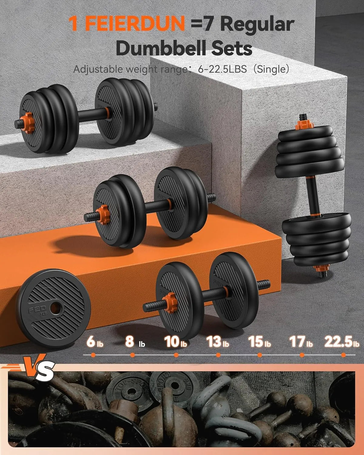 FEIERDUN DS2 Adjustable Dumbbells