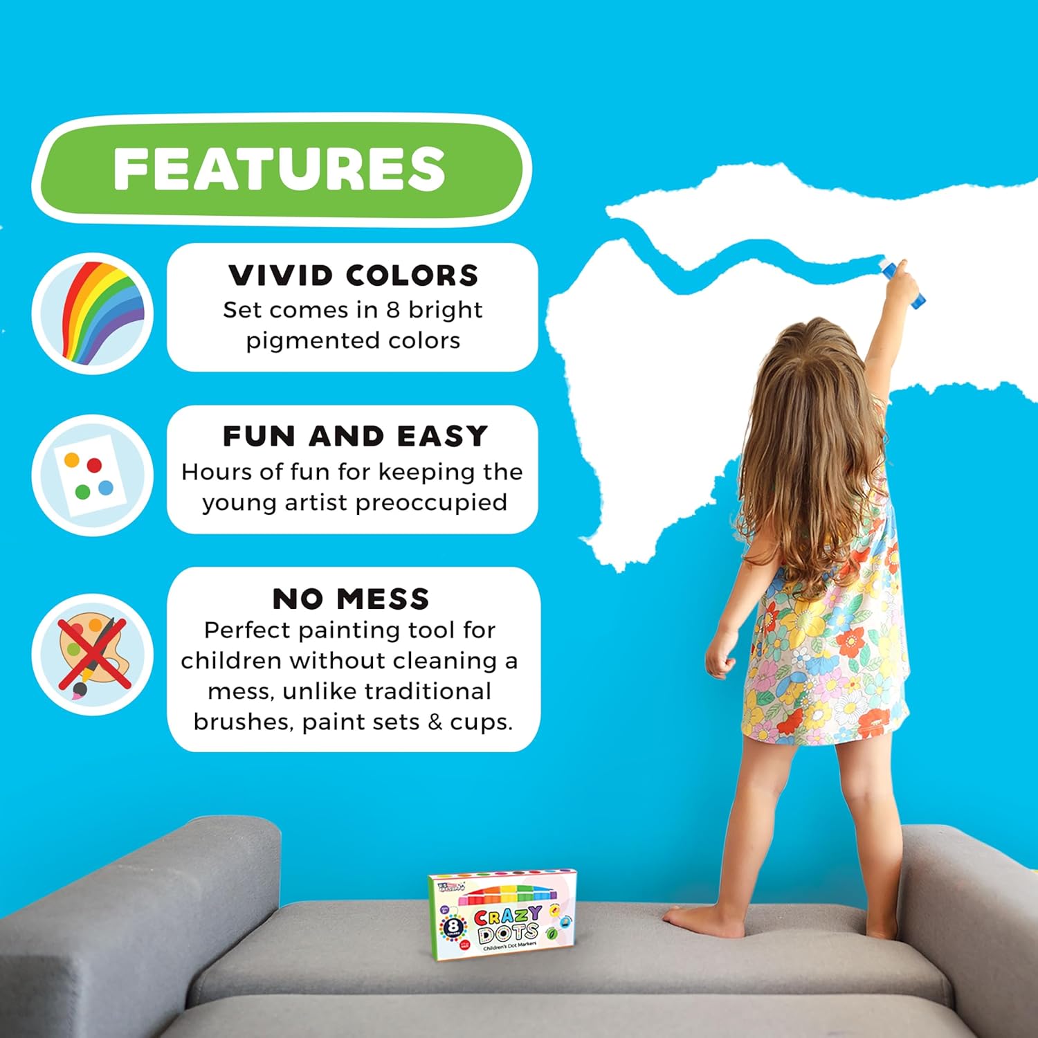 Art Supply Crazy Dot Markers for Toddlers