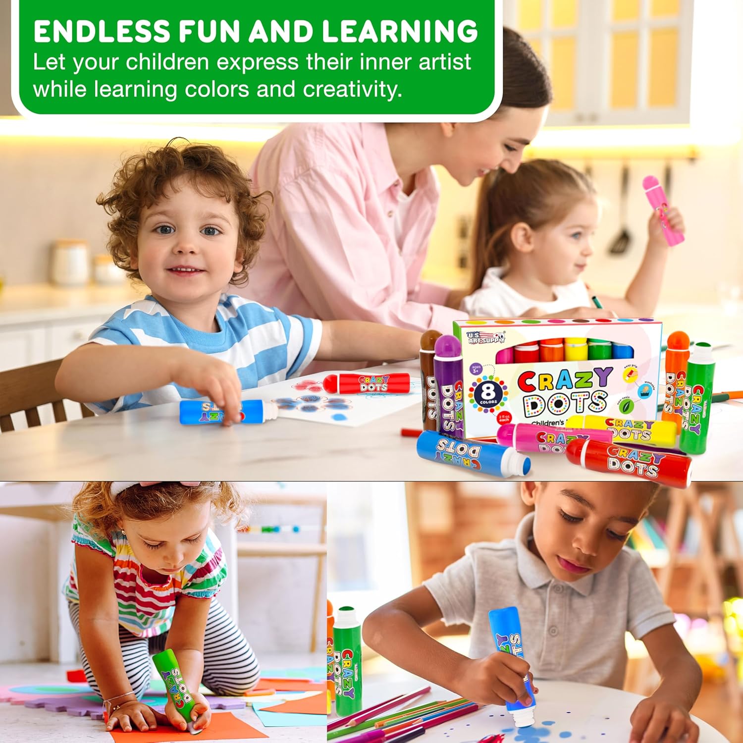 Art Supply Crazy Dot Markers for Toddlers