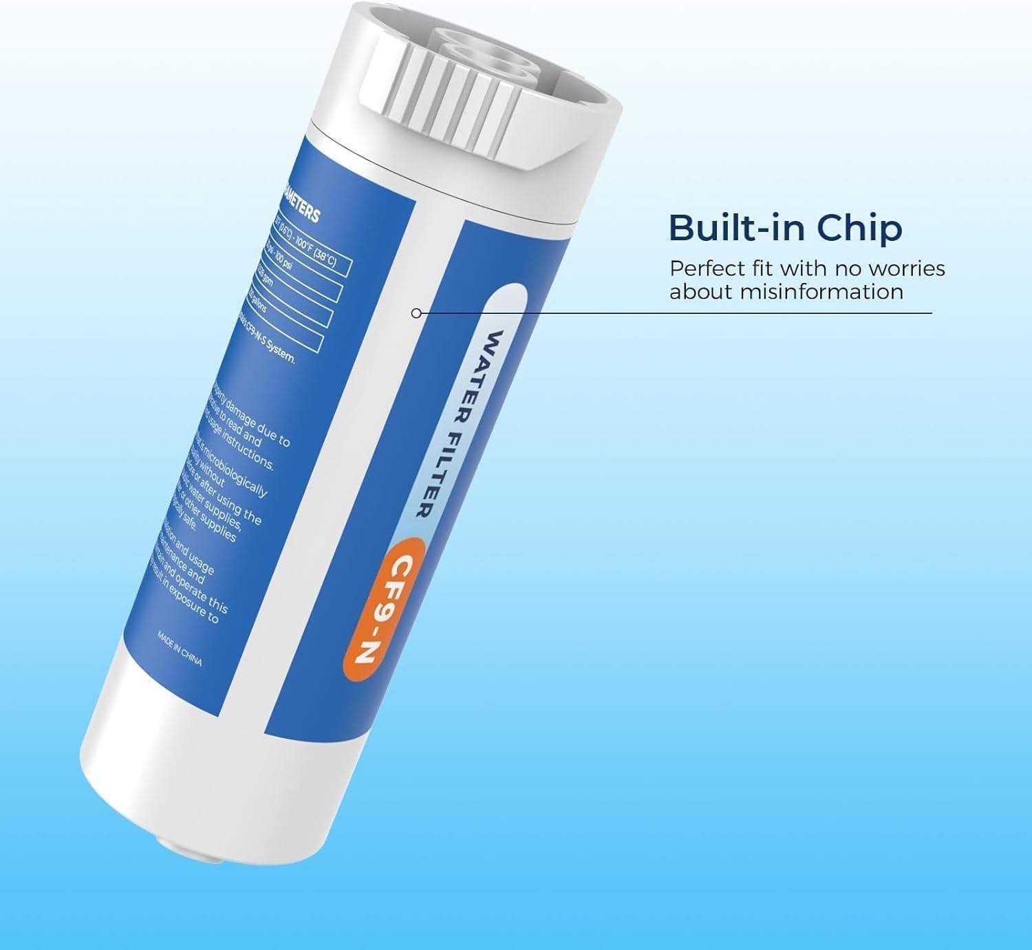 Crystala Filters Water Filter Compatible with XWFE (Built-in CHIP) Replacement for GE XWFE XWF Refrigerator Water Filter Pack of 2