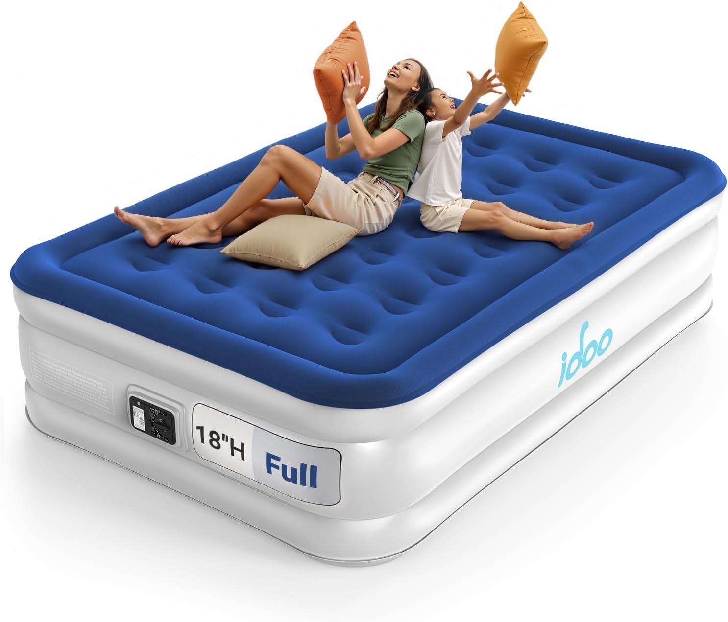 iDOO Air Mattress Full with Built in Pump, Upgraded Blow up Mattress Full