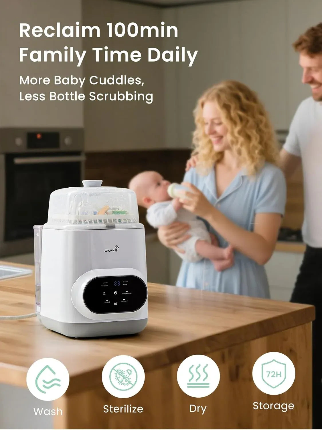 Grownsy EaseClean Bottle Washer Pro
