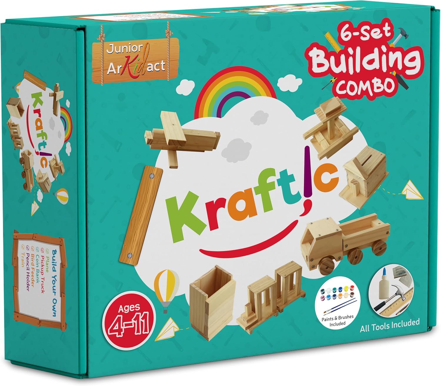 Kraftic Woodworking Building Kit for Kids and Adults