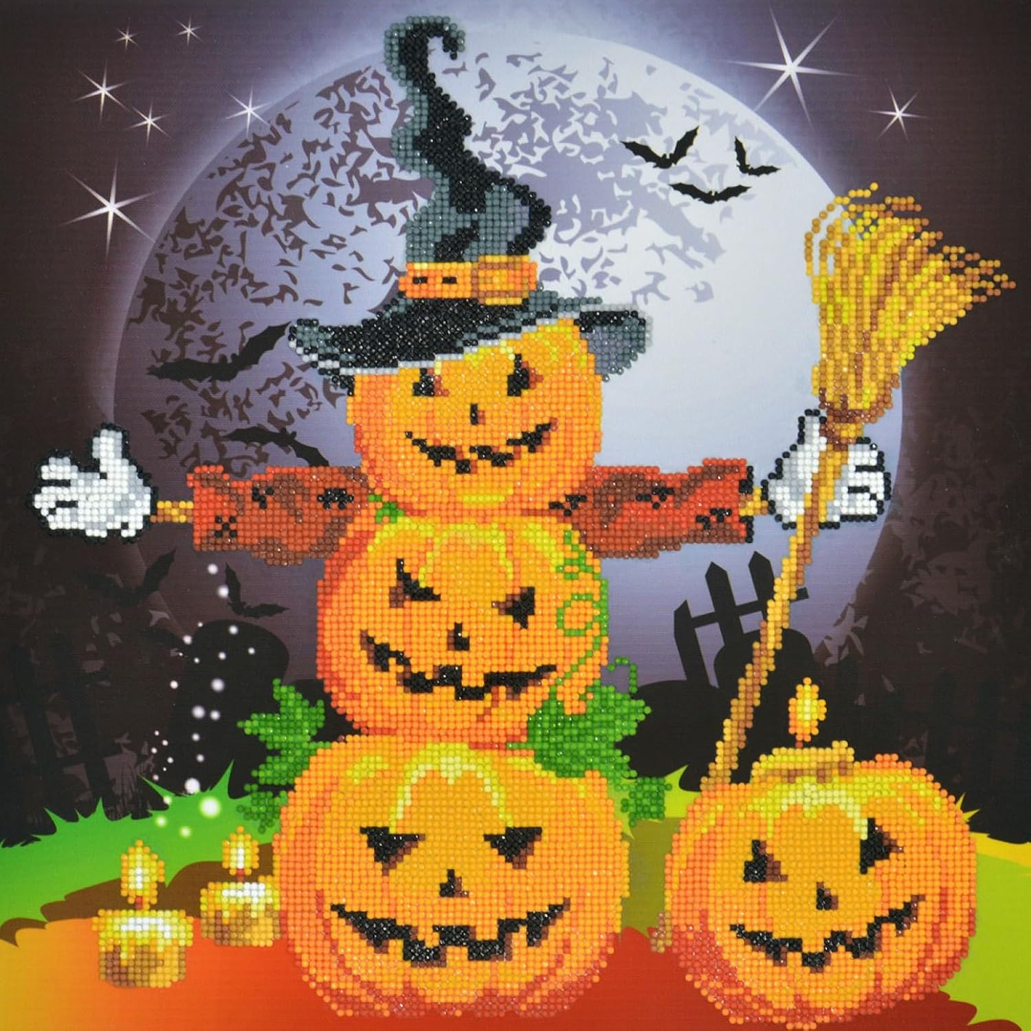 Diamond Dotz Halloween Scarecrow Diamond Painting Kits for Adults