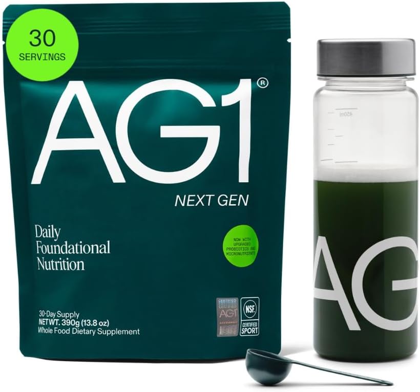 AG1 Next Gen Greens Powder Bundle with Shaker & Scoop Superfood Supplement
