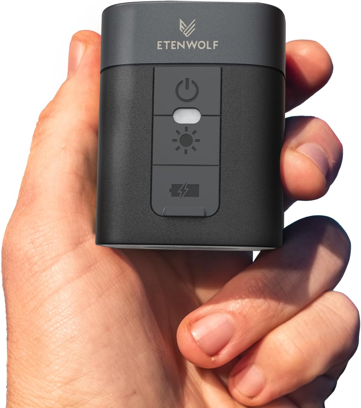 ETENWOLF AIR 3 Air Pump for Inflatables with 2600 mAh Battery & Camping Light Ultra-Fast and Mini Electric Air Pump Inflate Deflate for Air Mattress Pool Floats Vacuum Storage Bags (Black)