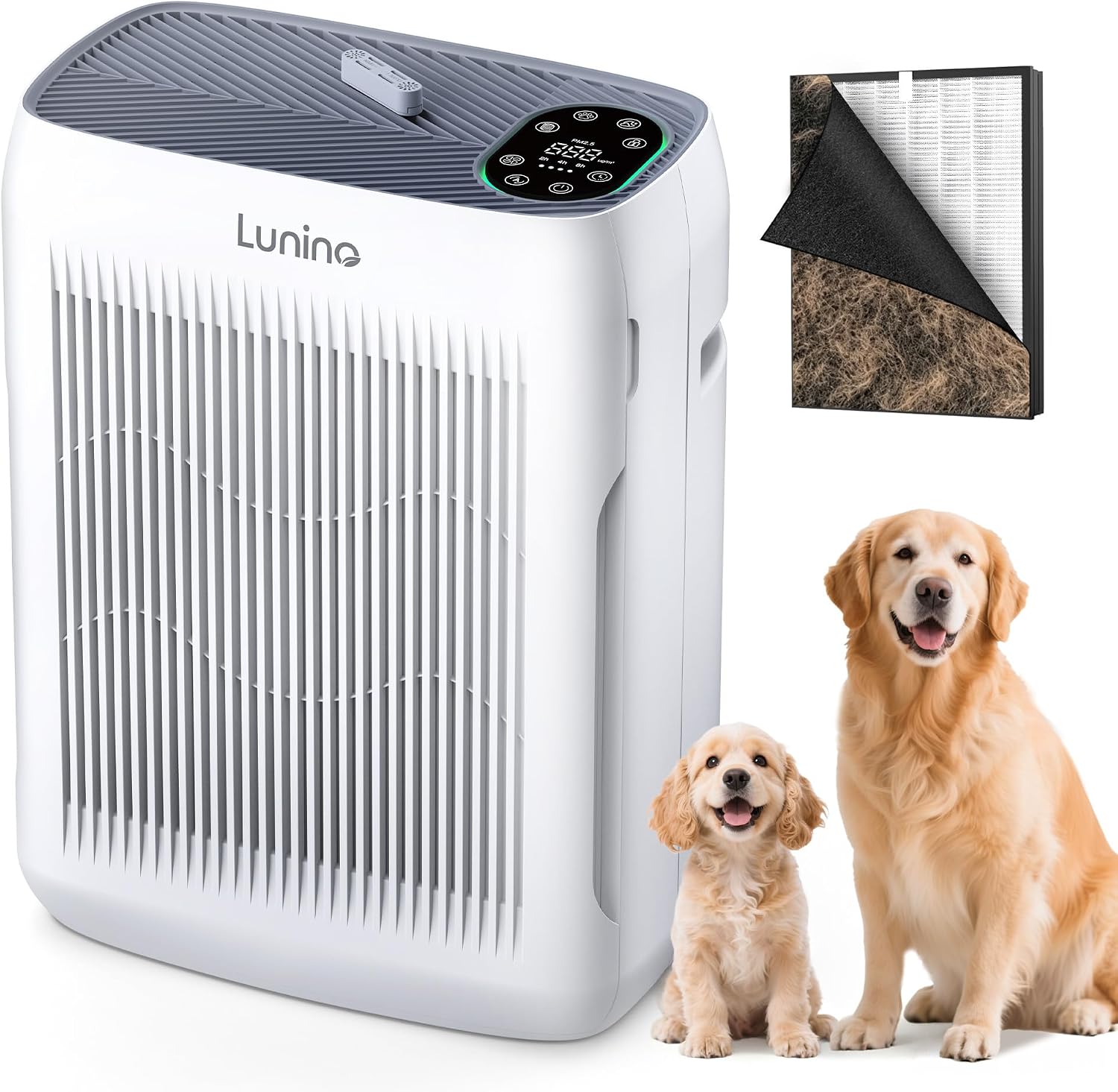 Air Purifiers for Home Large Room up to 3000 Ft², LUNINO Air Purifier with Auto & Pet Mode, 4 Fan Speeds, Aromatherapy, H13 HEPA Washable Filter for Allergies, Pet Hair, Smoke, Odors, Pollen, Dust