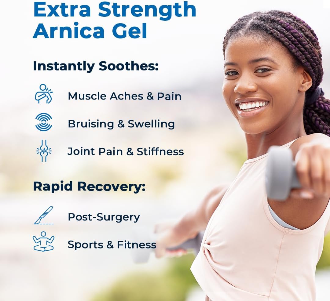 VitaMedica Arnica Gel Plus 15 Healing Plant Compounds Extra Strength Formula for Bruising All-Natural Plant-Based Topical Gel