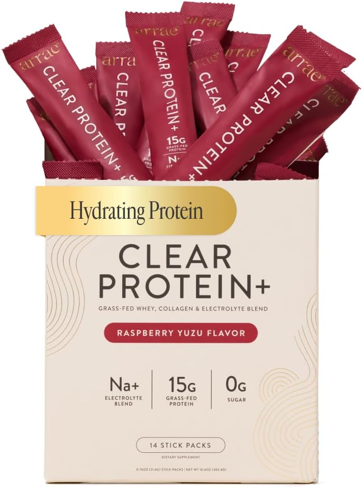 Arrae Clear Protein ‚Äì Natural Protein Supplement Smooth Texture Easy to Mix 14 Servings Clean Formula with Electrolytes