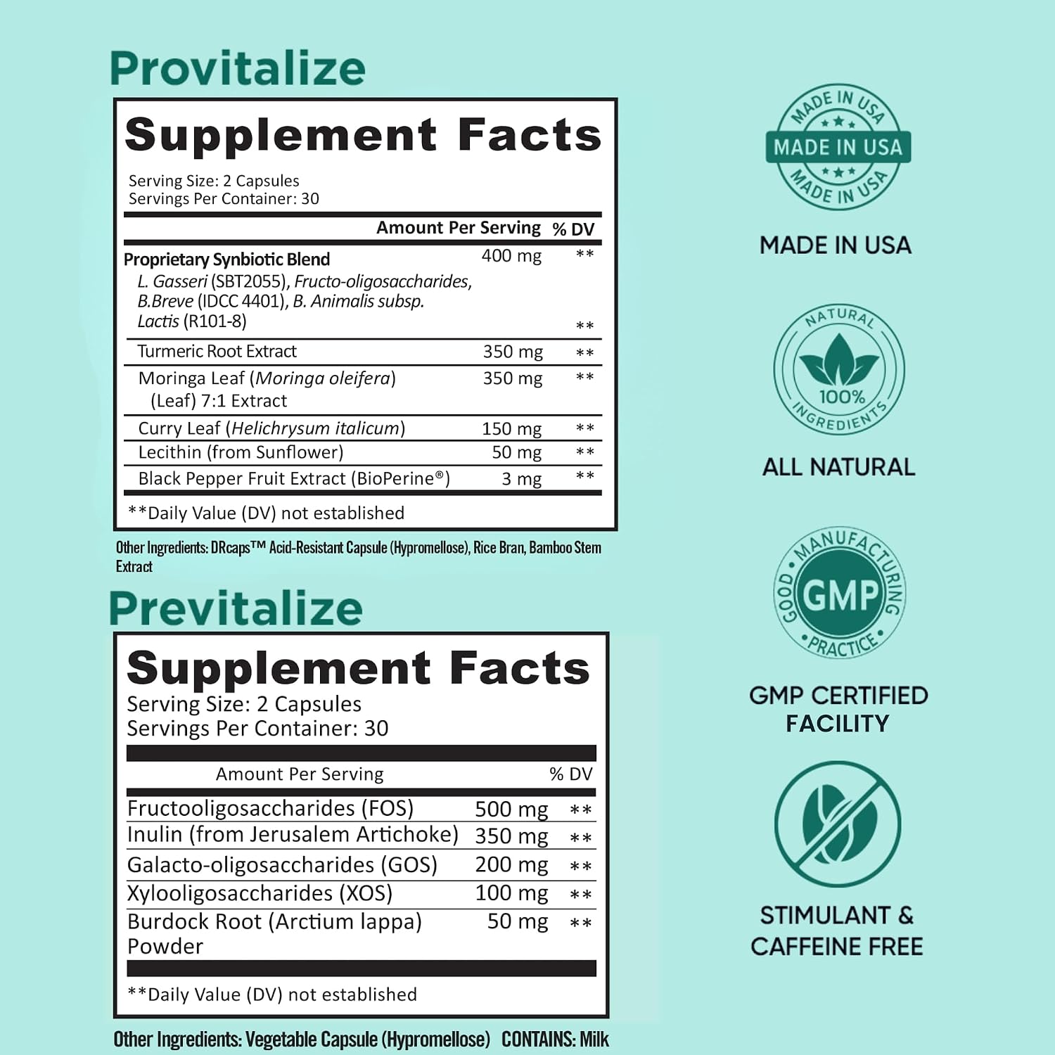 BB Company Slim Gut Bundle | Menopause Prebiotics and Probiotics for Women | Gut Vitamins for Digestive Health | Supports Joint Health & Sexy Midsection | Provitalize & Previtalize | 30 Day Supply