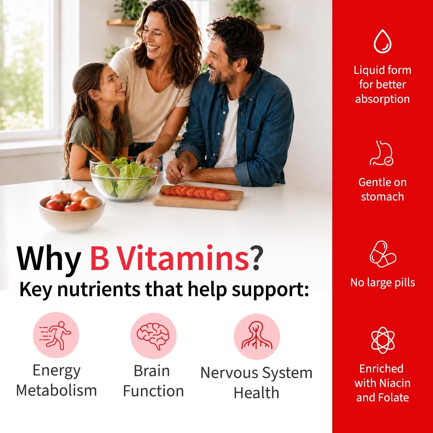 NUSAVA (2 Pack) Vitamin B12 Liquid Drops with B6, B1, Niacin & Folate
