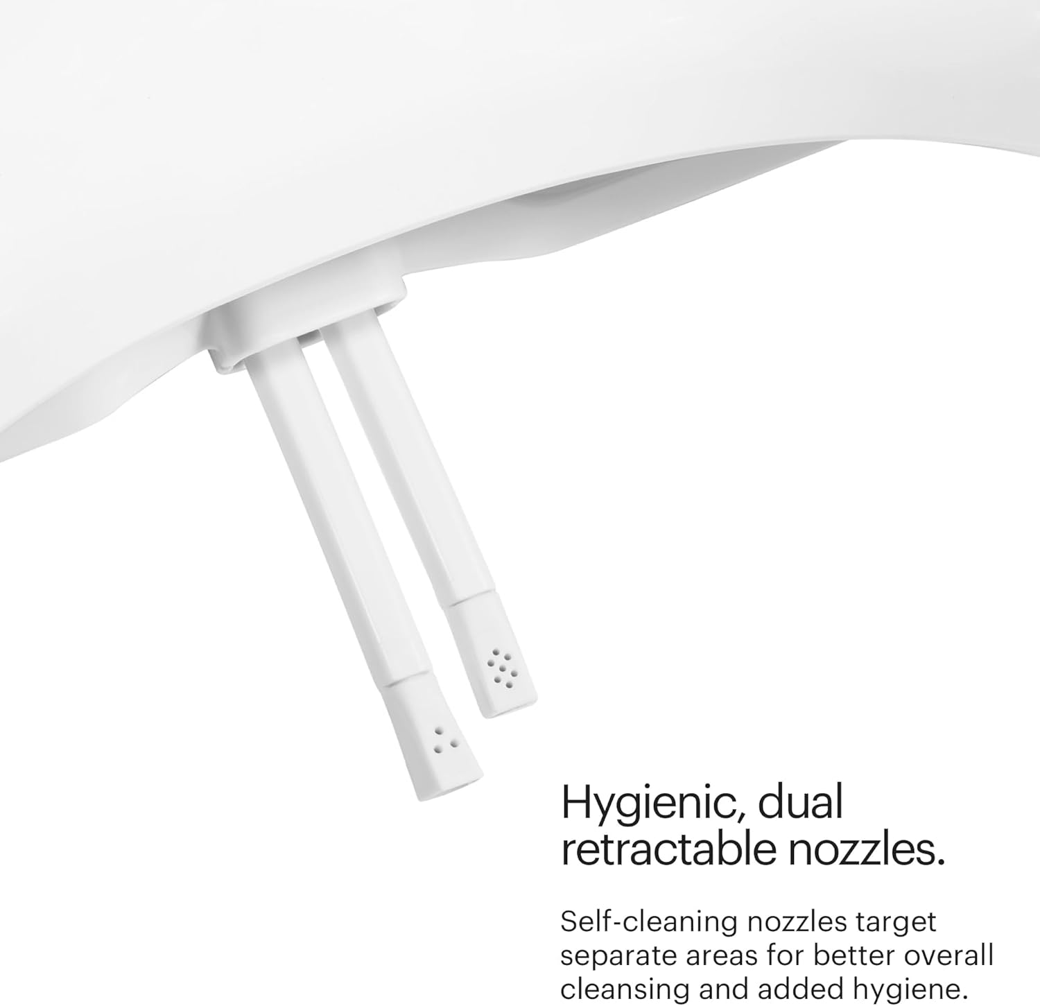 Brondell Bidet Toilet Seat Non-Electric Swash Seat Fits Round Toilets White ‚Äì Dual Nozzle System Ambient Water Temperature ‚Äì Bidet with Easy Installation