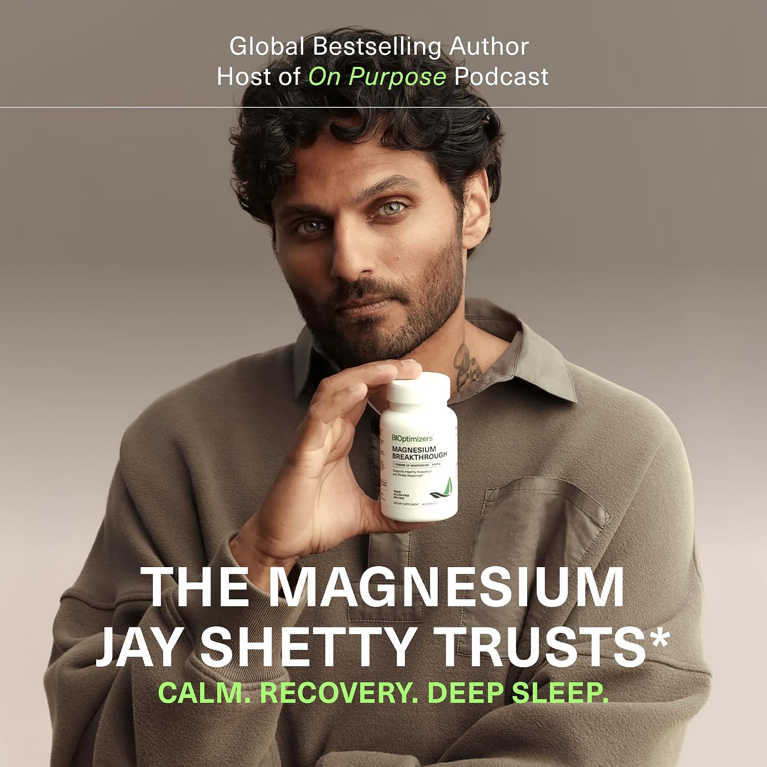 BIOptimizers Magnesium Breakthrough 500mg, 7 Forms of Magnesium 30 Capsules