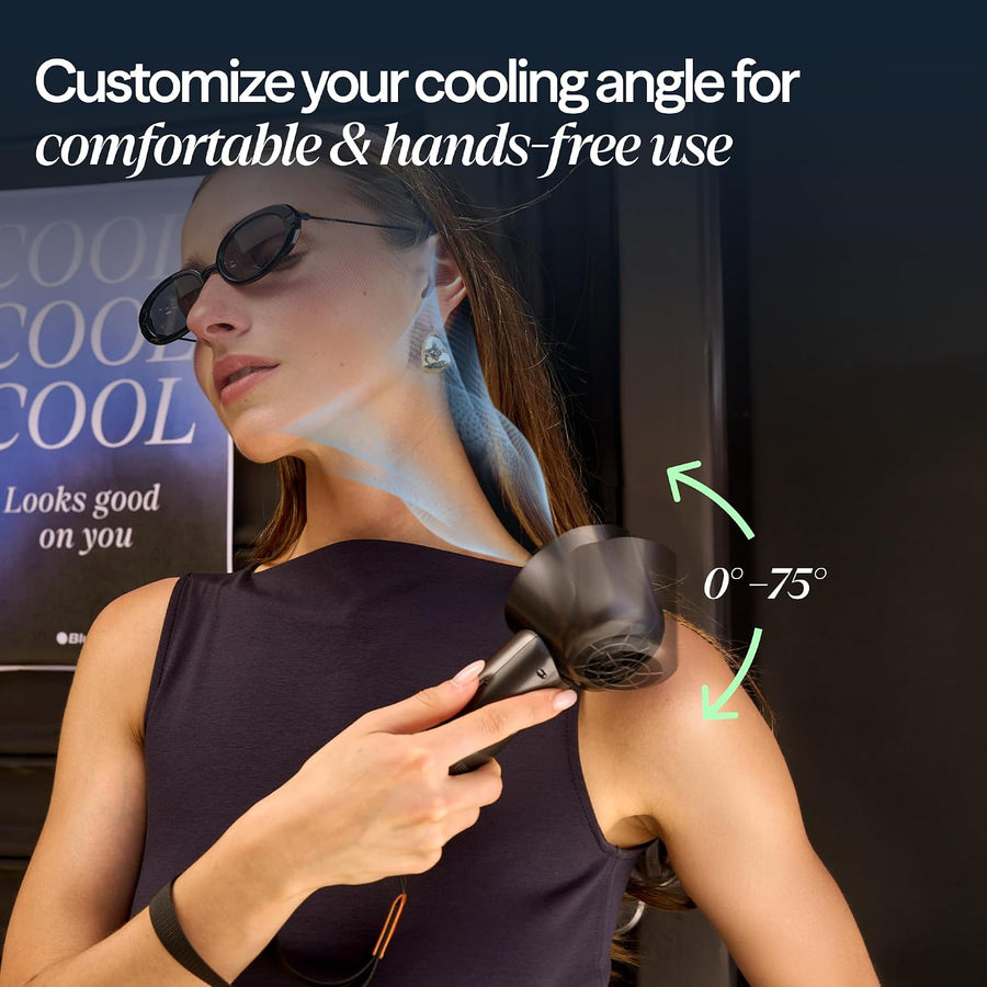 BLUEAIR AlwaysCool Portable Handheld Fan F7, 36H Battery, Quiet Personal Cooling with Strong Airflow, USB-C Rechargeable, Compact Travel & Desk Fan, White