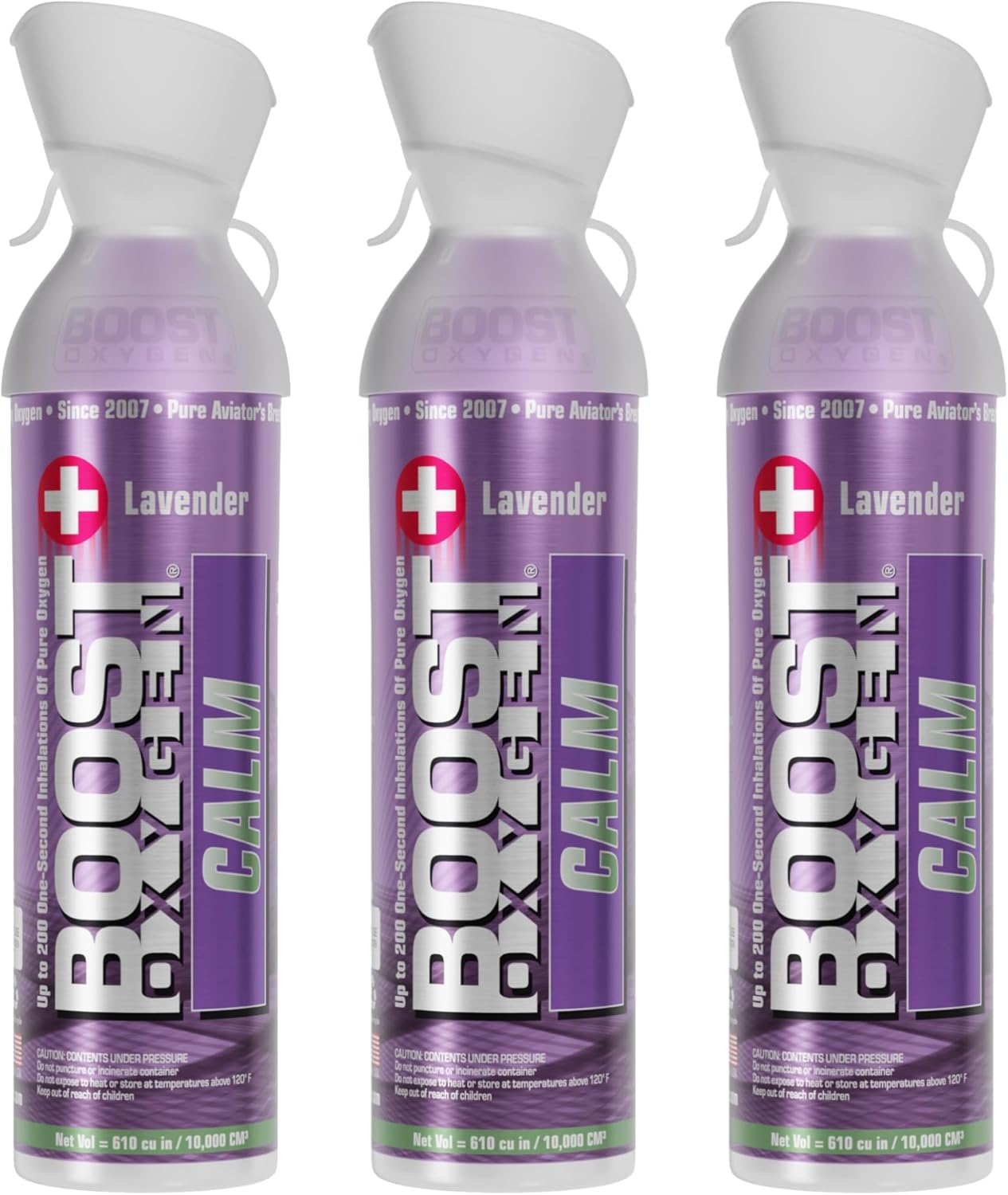 Boost Oxygen Large Natural Stars & Stripes 10L Canister | Respiratory Support for Aerobic Recovery Altitude Performance & Health (6 Pack)
