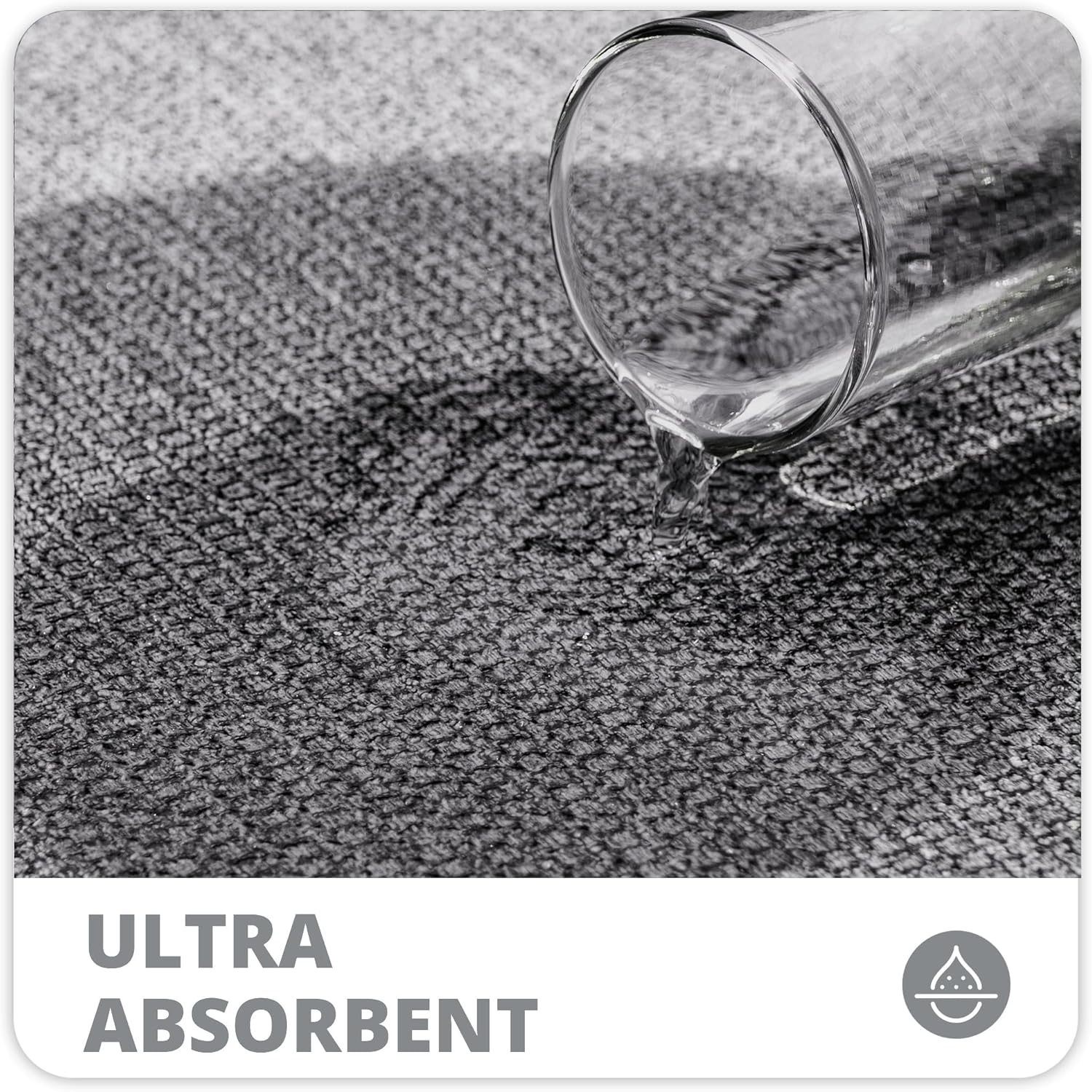 Bosap Bath Mat Ultra Thin Bathroom Runner Rugs Large Bath Mats for Bathroom Quick Dry Non-Slip Machine Washable Low Pile Bath Rug Shower Outside Sink Home Decor Accessories.Grey 2'x5'Ôºà24x60inchÔºâ