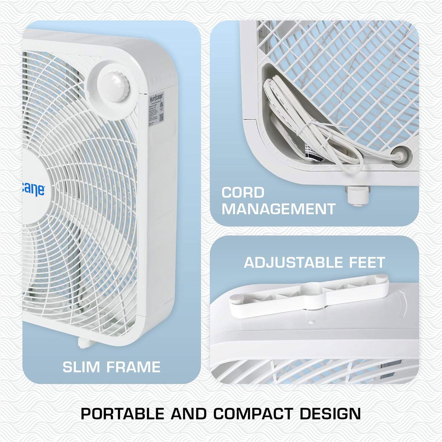 Hurricane 10 Pack Floor Box Fan Classic Series with 3 Speed Settings, 20 Inch