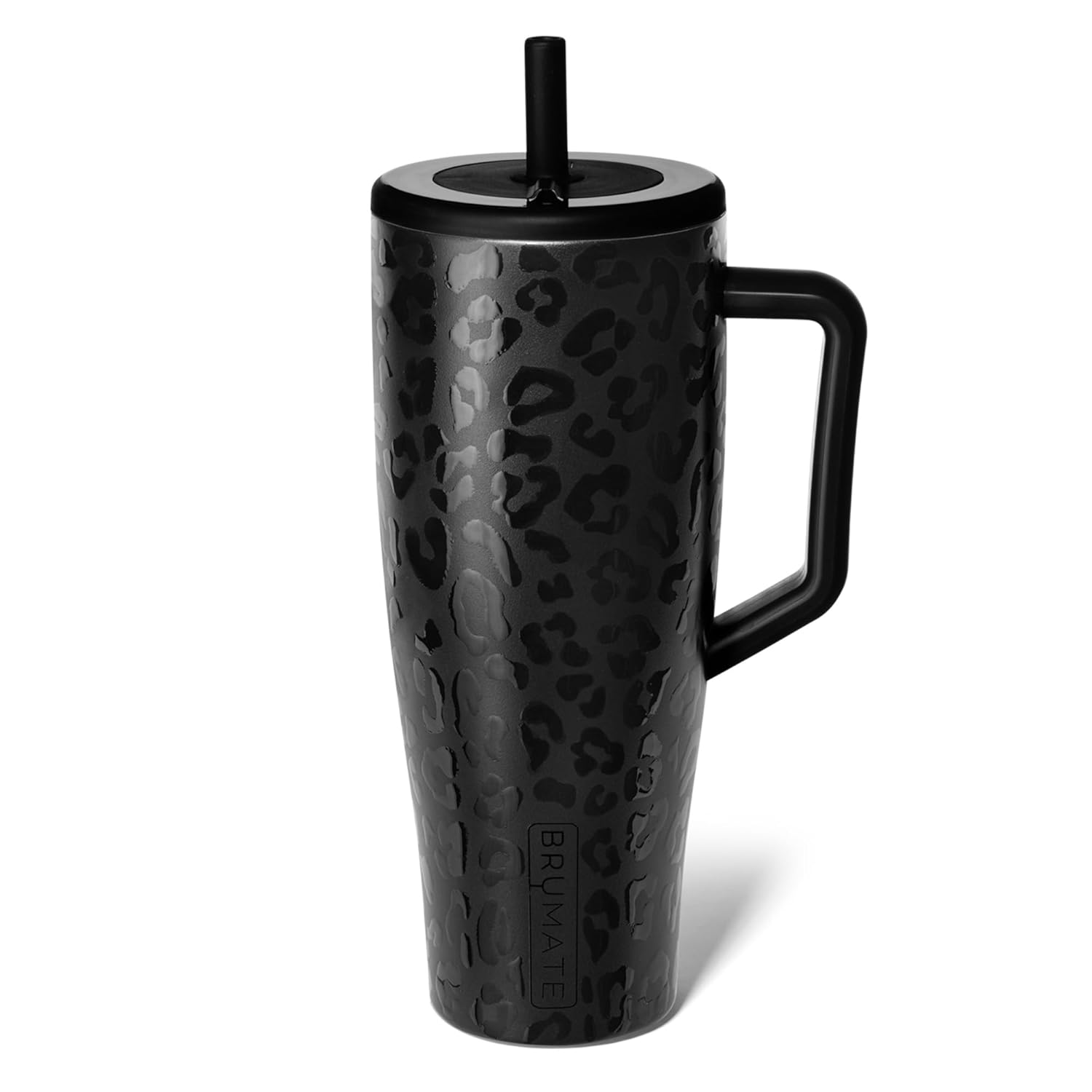 Br√ºMate Era 40 oz Tumbler with Handle & Straw | 100% Leakproof Insulated Water Bottle Tumbler with Lid & Flexible SoftSip Straw | Made of Stainless Steel | Cup Holder Friendly | 40oz (Onyx Leopard)