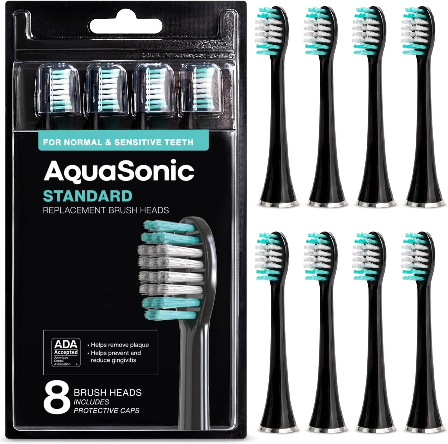 AquaSonic Genuine Standard Replacement Brush Heads