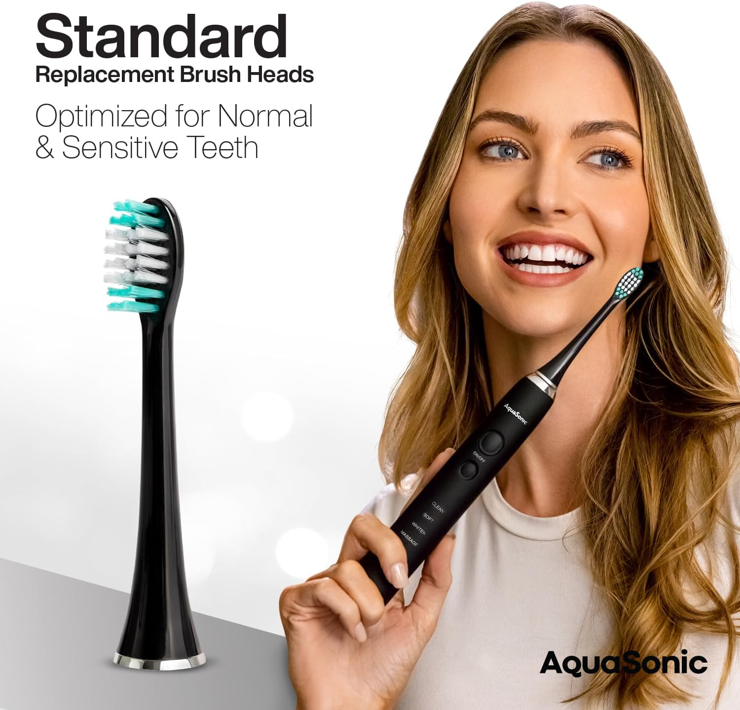 AquaSonic Genuine Standard Replacement Brush Heads