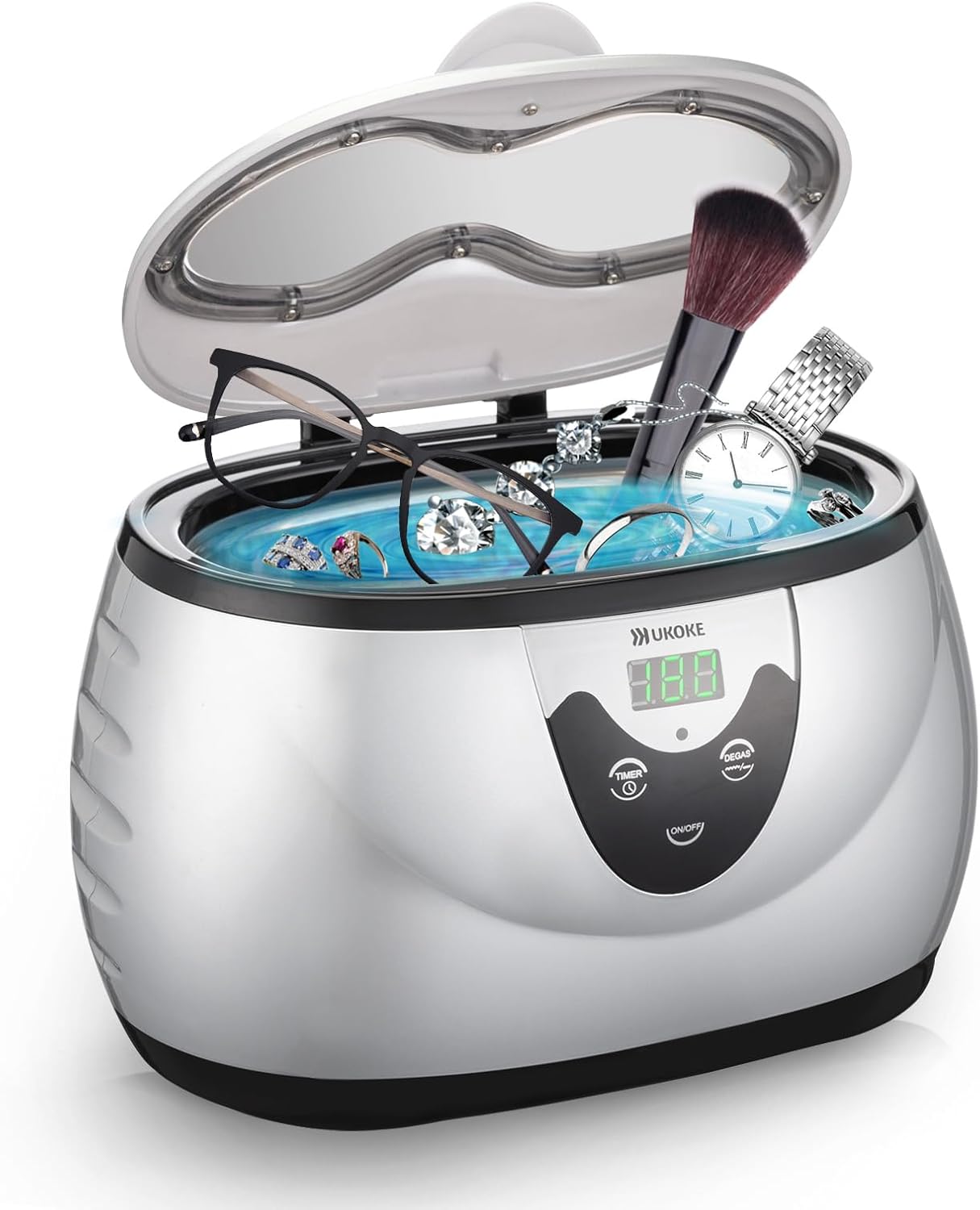 UKOKE 3800S Professional Ultrasonic Jewelry Cleaner Machine