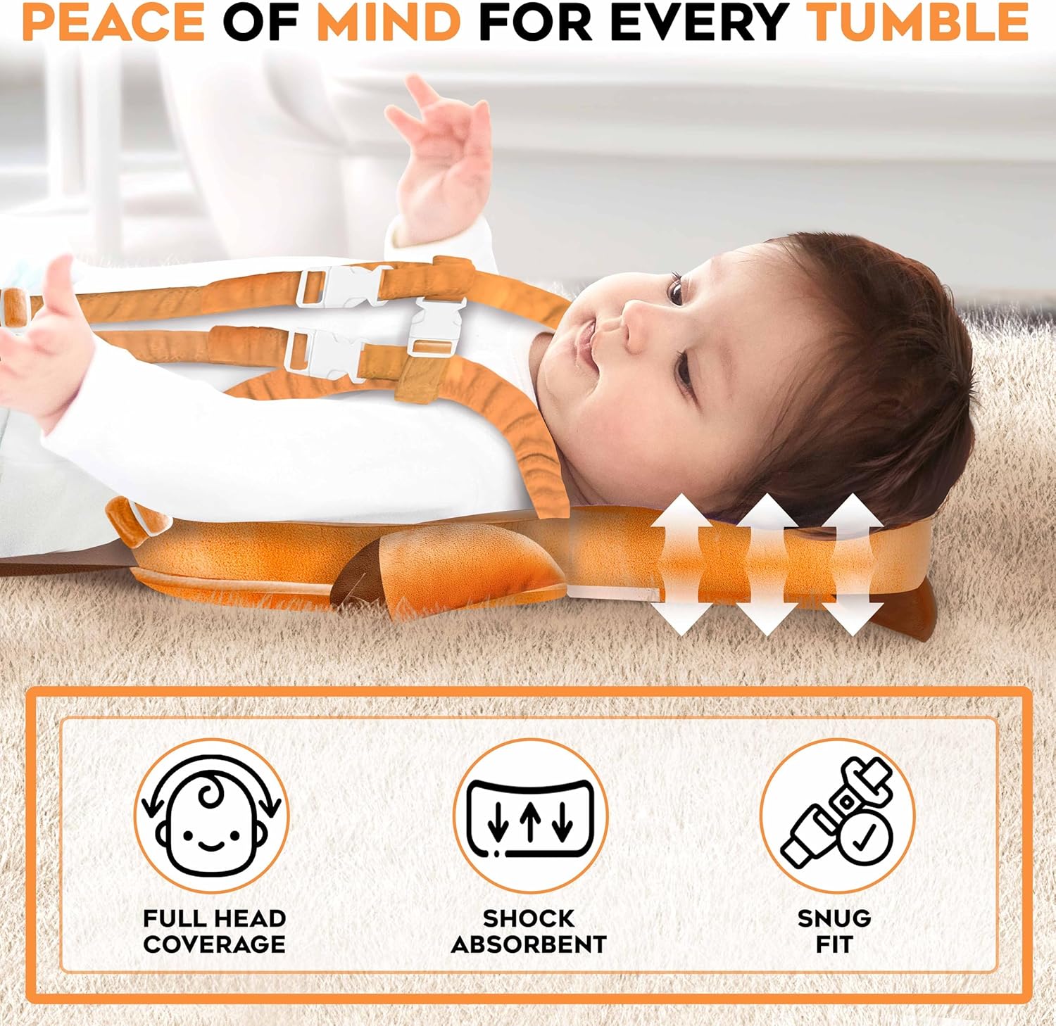 Little Family Baby Head Protector Backpack – Toddler Head Protection Pillow for Falling