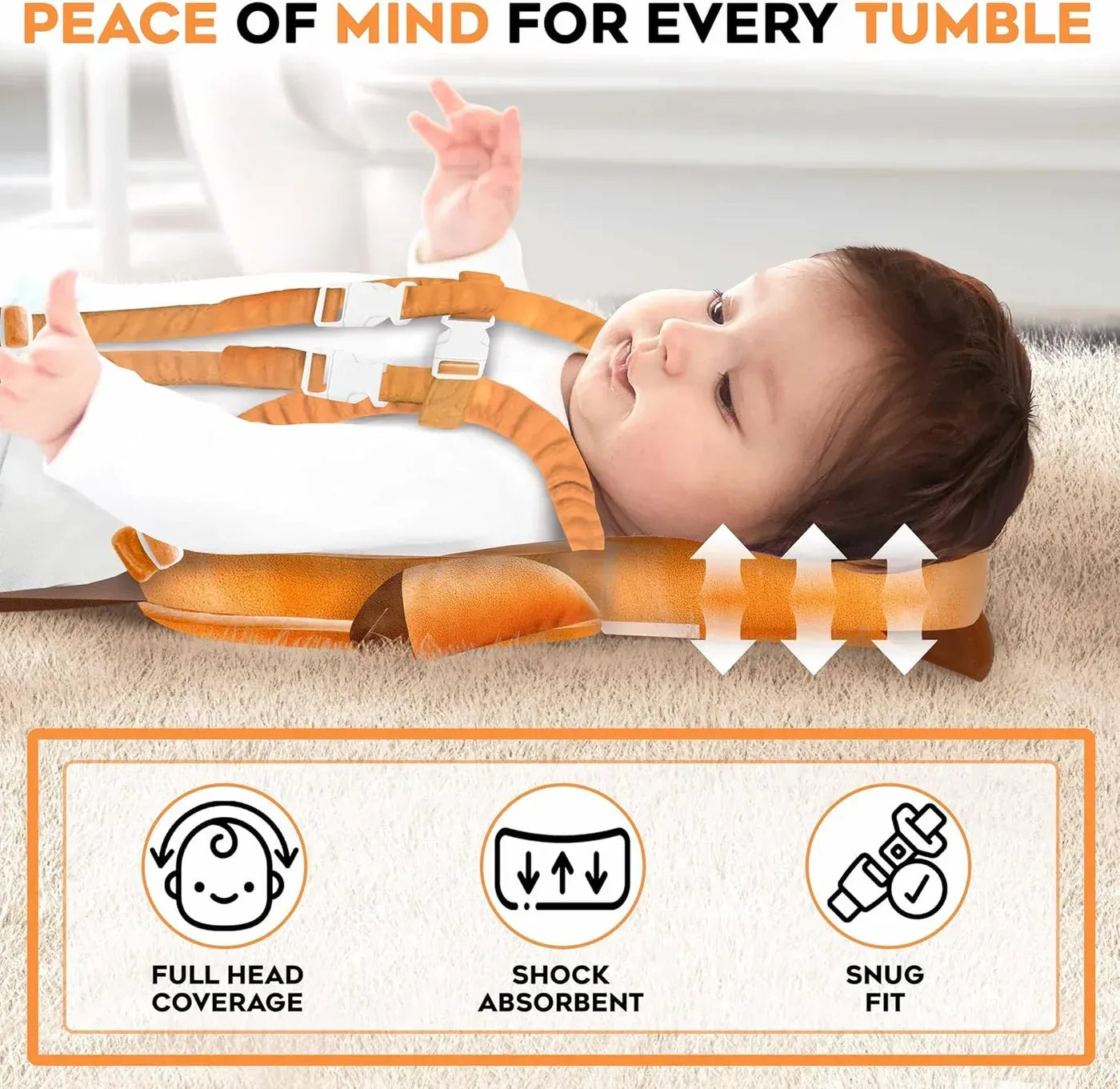 Little Family Baby Head Protector Backpack – Toddler Head Protection Pillow for Falling