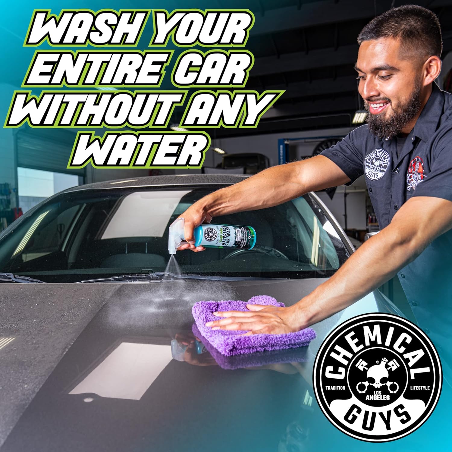 Chemical Guys Swift Wipe Sprayable Waterless Car Wash Spray - Spray and Wipe to Safely Clean and Shine Cars Trucks Motorcycles RV & More High Lubrication Formula 128 oz