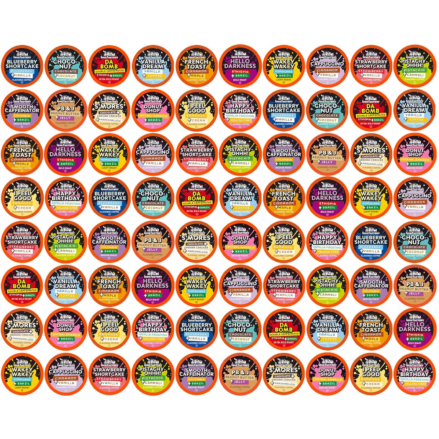 Java Factory Coffee Pods Compatible with K Cup Brewers Including 2.0