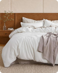 Bedsure Cotton Duvet Cover King - 100% Cotton Waffle Weave Hazel Duvet Cover King Size PureWoven Breathable Bedding Set for All Season 3 Pieces 104"x90"