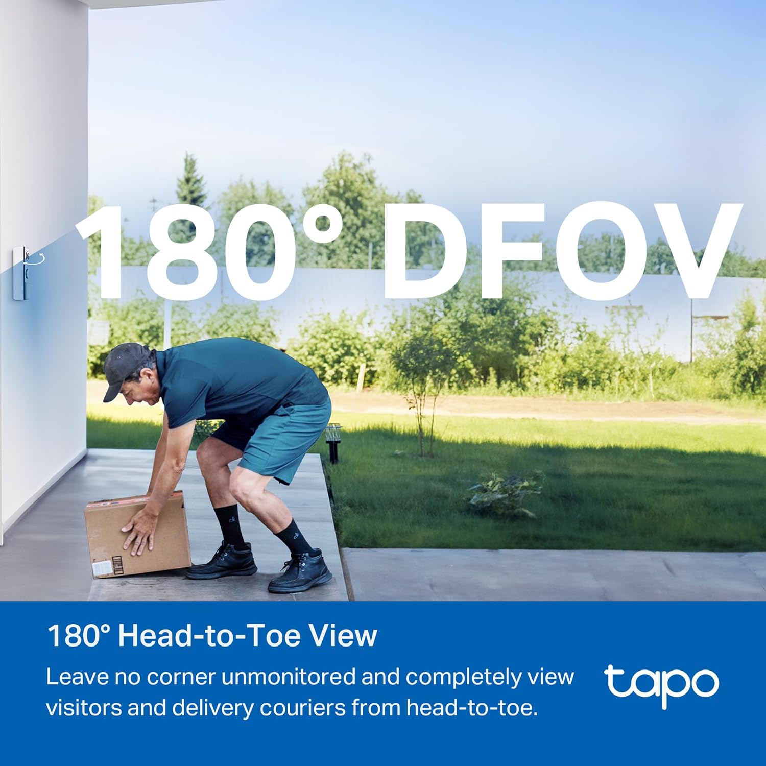 Tapo 2K+ Wired or Battery Powered Smart Video Doorbell with Chime