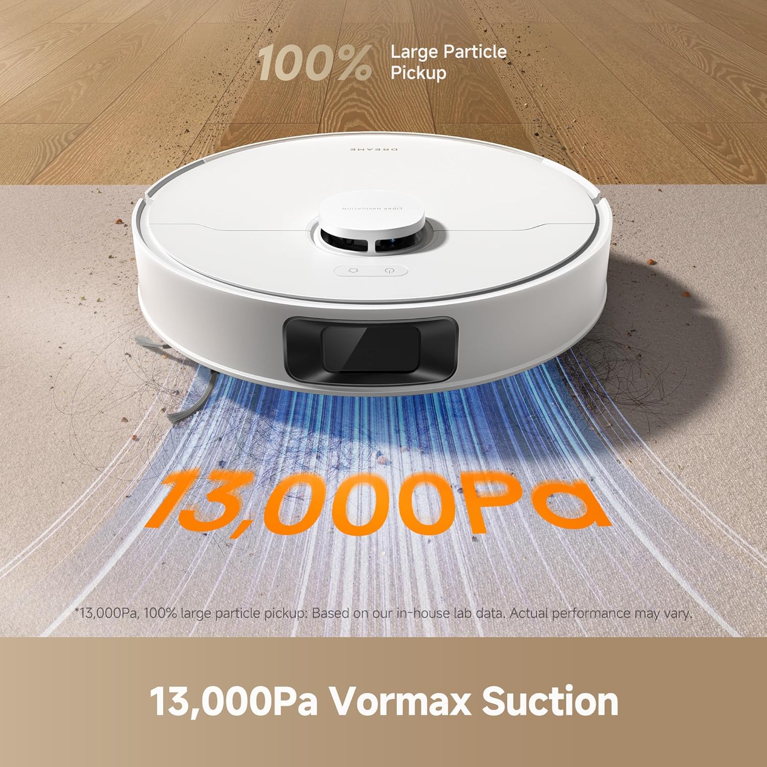 DREAME D20 Plus Robot Vacuum and Mop 13 000Pa Suction Self-Emptying with 5L Dust Bag DuoBrush for Pet Hair LDS Mapping App & Voice Control 5200mAh Battery Ideal for Hard Floors & Carpets